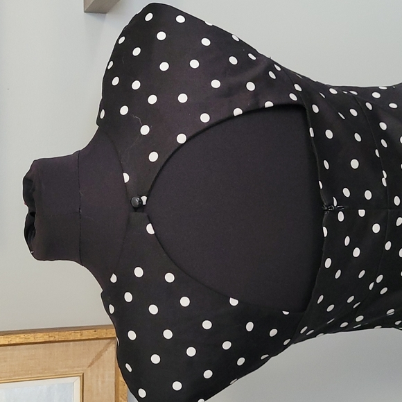 $20 NWT Cotton blend black and white polka dot Dress - Picture 4 of 6